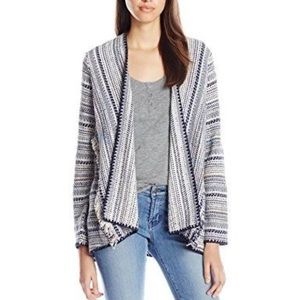 Lucky brand knitted woven open cardigan size large
